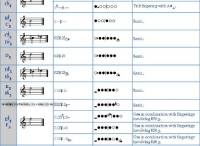 双簧管指法图片,完整的双簧管指法图表